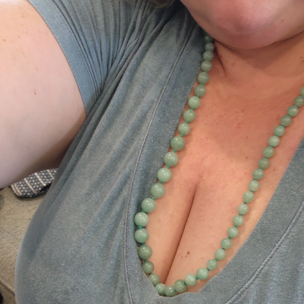 Elegant Green Beaded Necklace